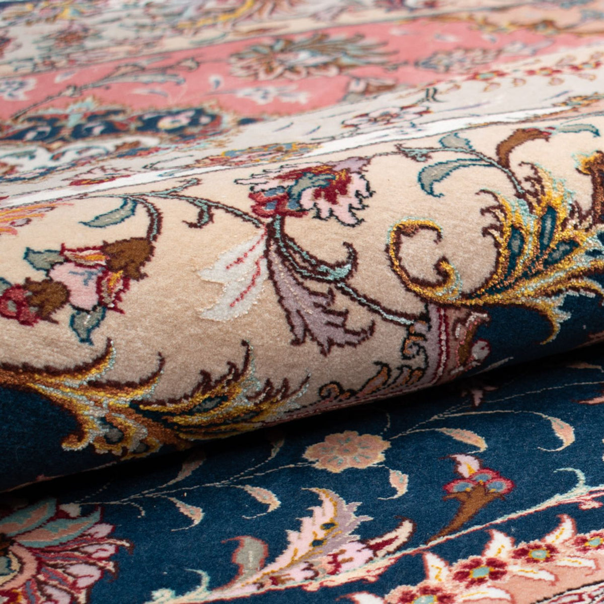 Persisk matta - Tabriz - Premium runt  - 500 x 500 cm - blå