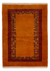 Loribaft Mattan 84x118cm - Perserteppich Wollteppich - Rektangulär / Guld / 84 x 118 cm Rektangulär