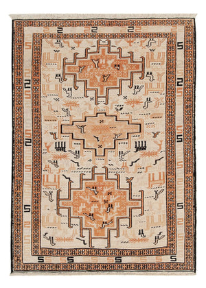 Kelim Carpet - orientalisk matta - 100 x 71 cm - beige