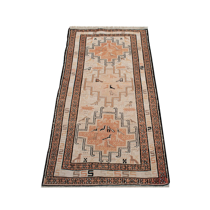 Kelim Carpet - orientalisk matta - 107 x 63 cm - beige
