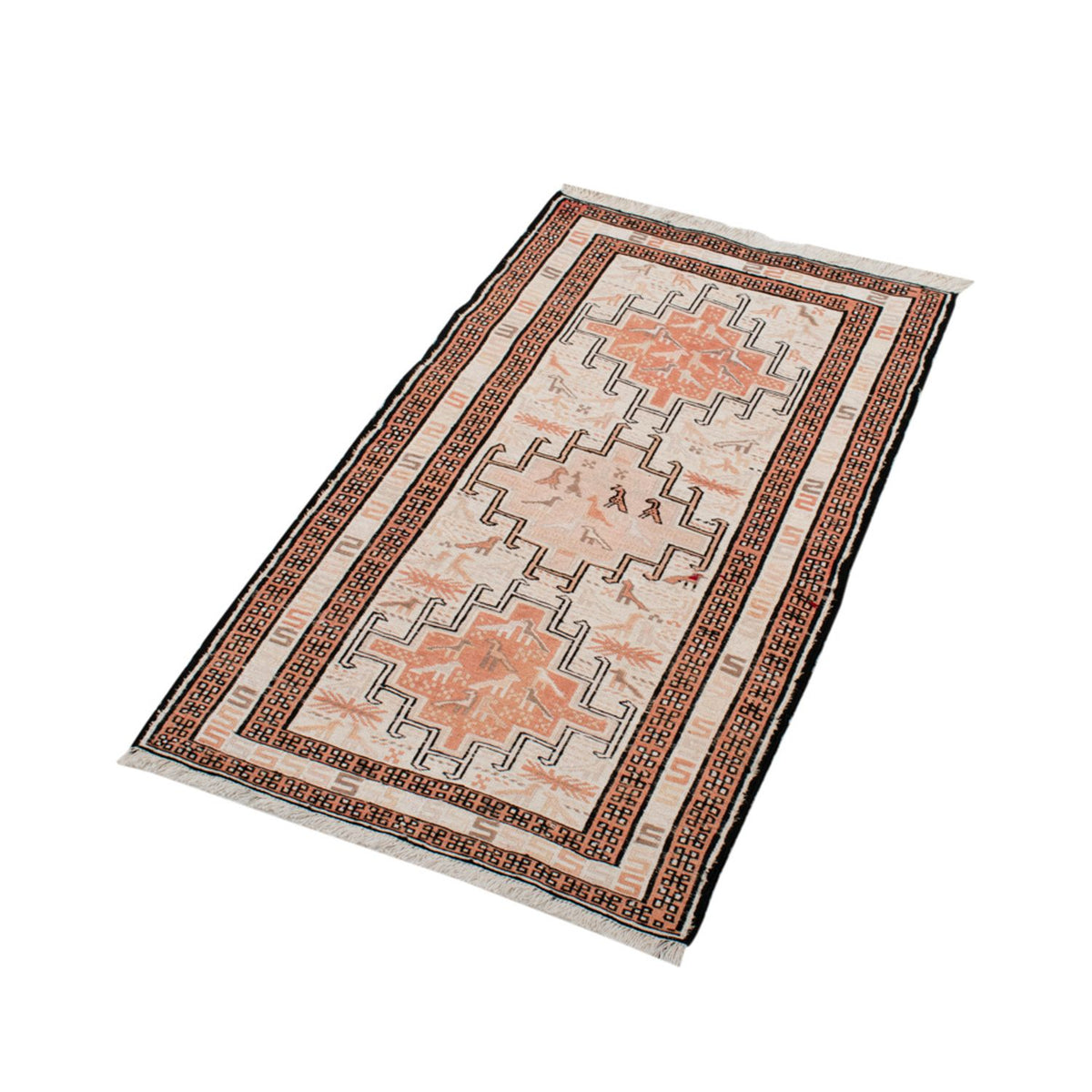 Kelim Carpet - orientalisk matta - 103 x 62 cm - beige