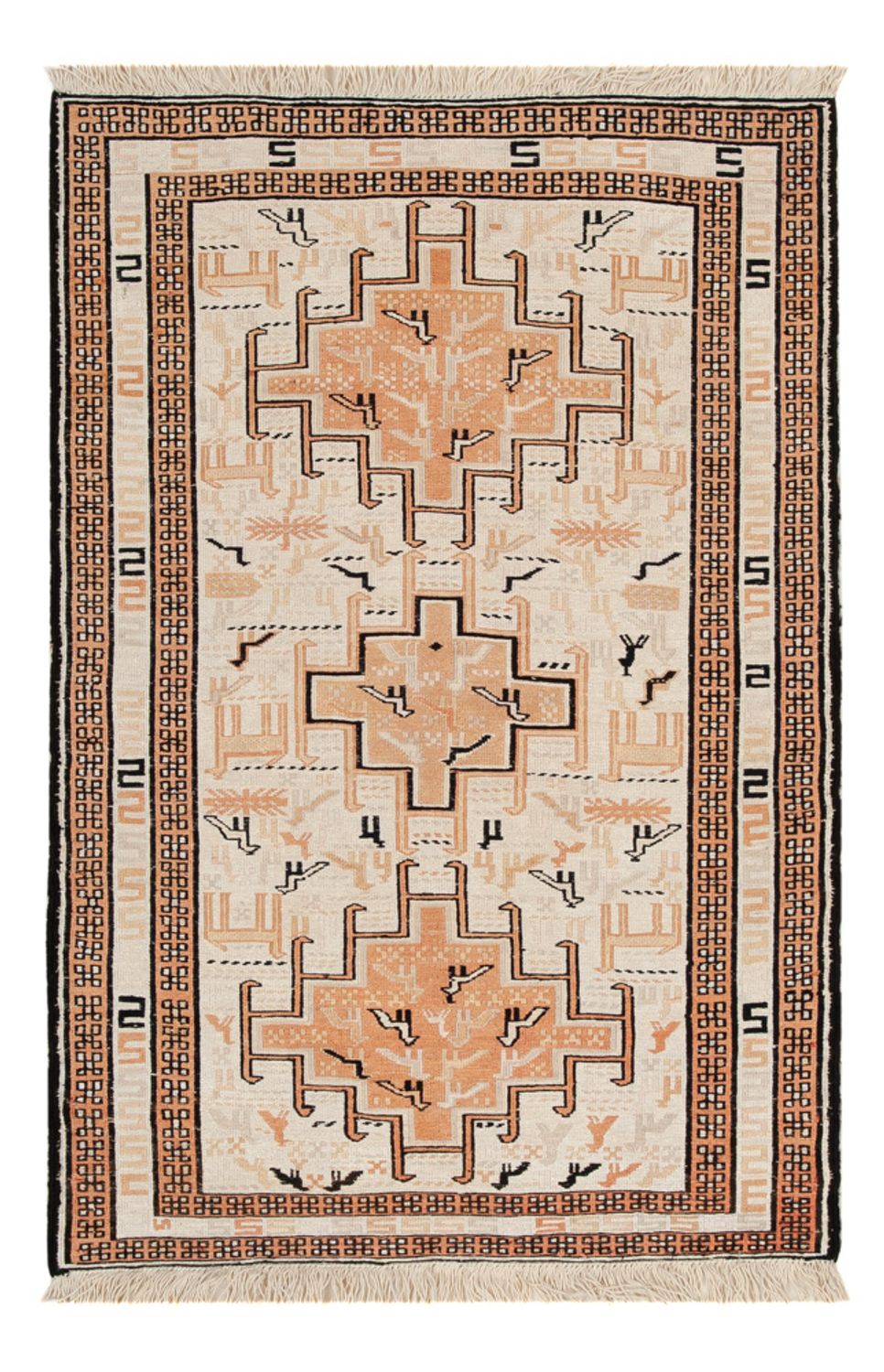 Kelim Carpet - orientalisk matta - 101 x 65 cm - beige
