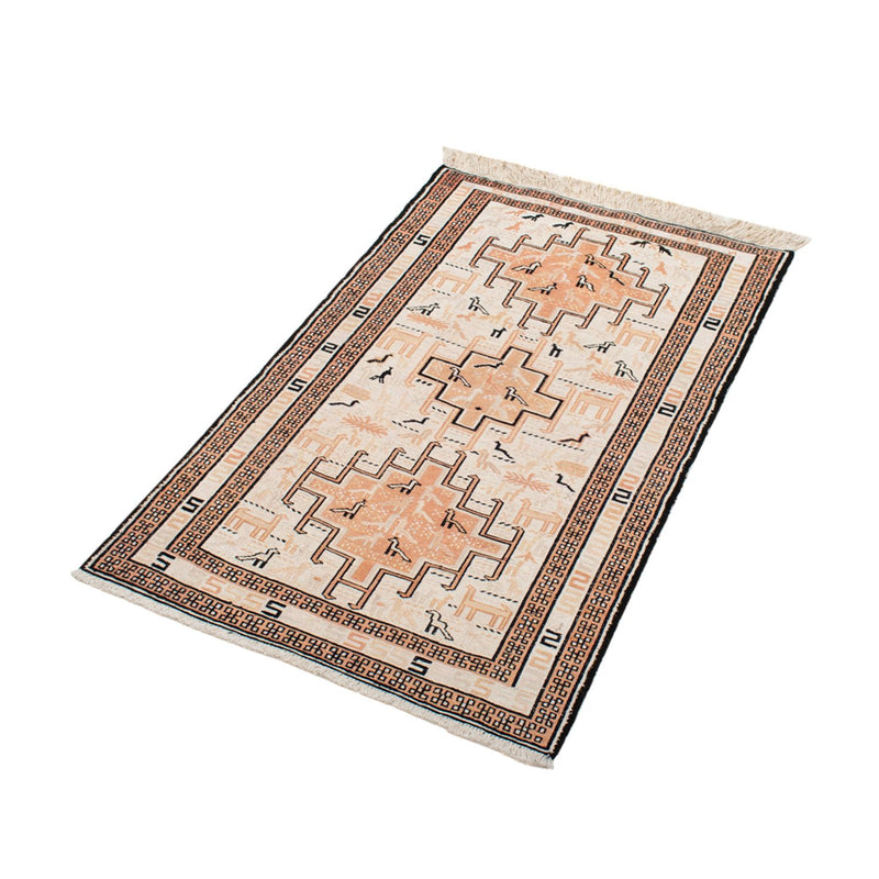 Kelim Carpet - orientalisk matta - 101 x 65 cm - beige