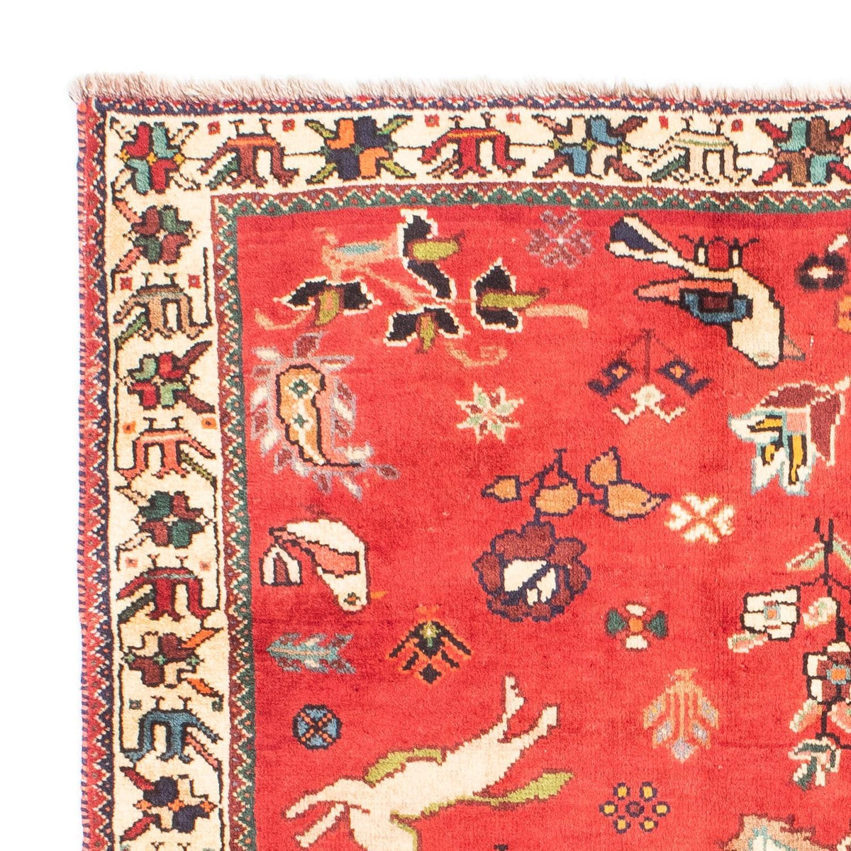 Persisk matta - Nomadic - 162 x 120 cm - mörkröd