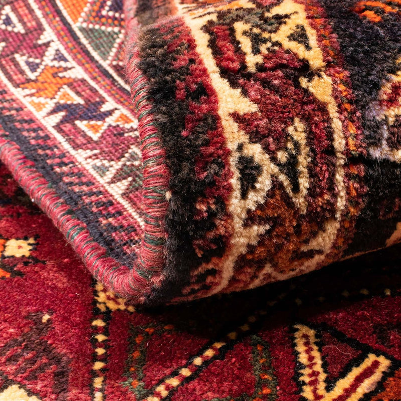 Persisk matta - Nomadic - 160 x 125 cm - mörkröd