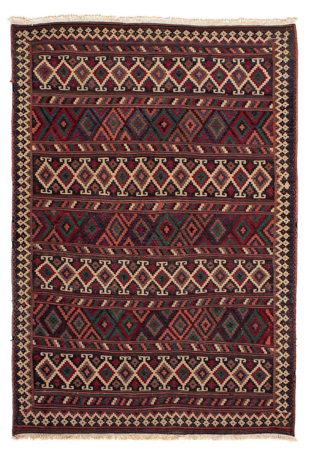 Kelim Carpet - orientalisk matta - 244 x 172 cm - flerfärgad