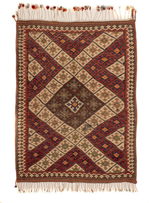 Kelim Carpet - orientalisk matta - 230 x 167 cm - flerfärgad