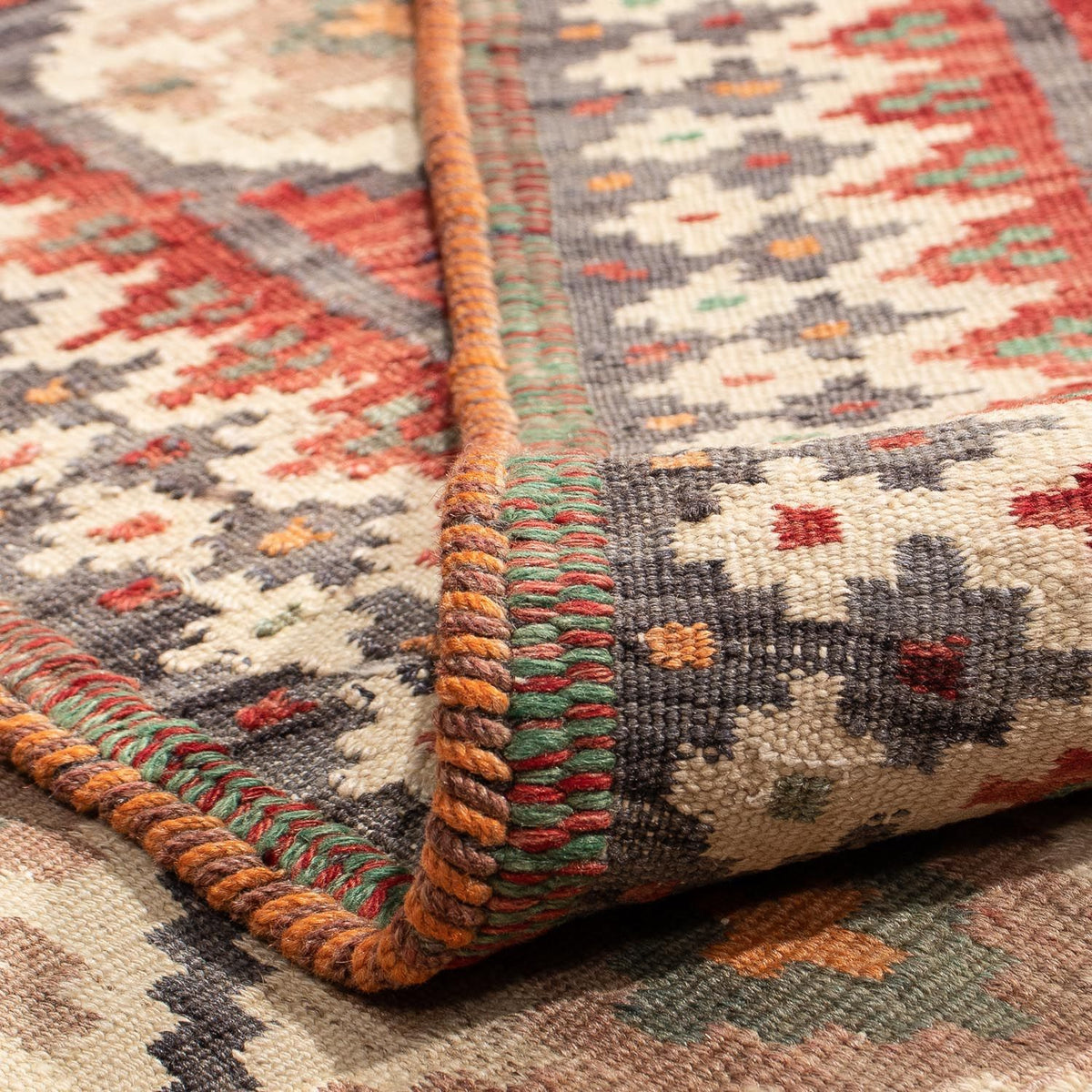 Kelim Carpet - orientalisk matta - 230 x 167 cm - flerfärgad