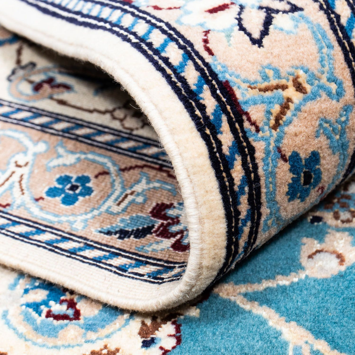 Persisk matta - Nain - 315 x 204 cm - havsblått