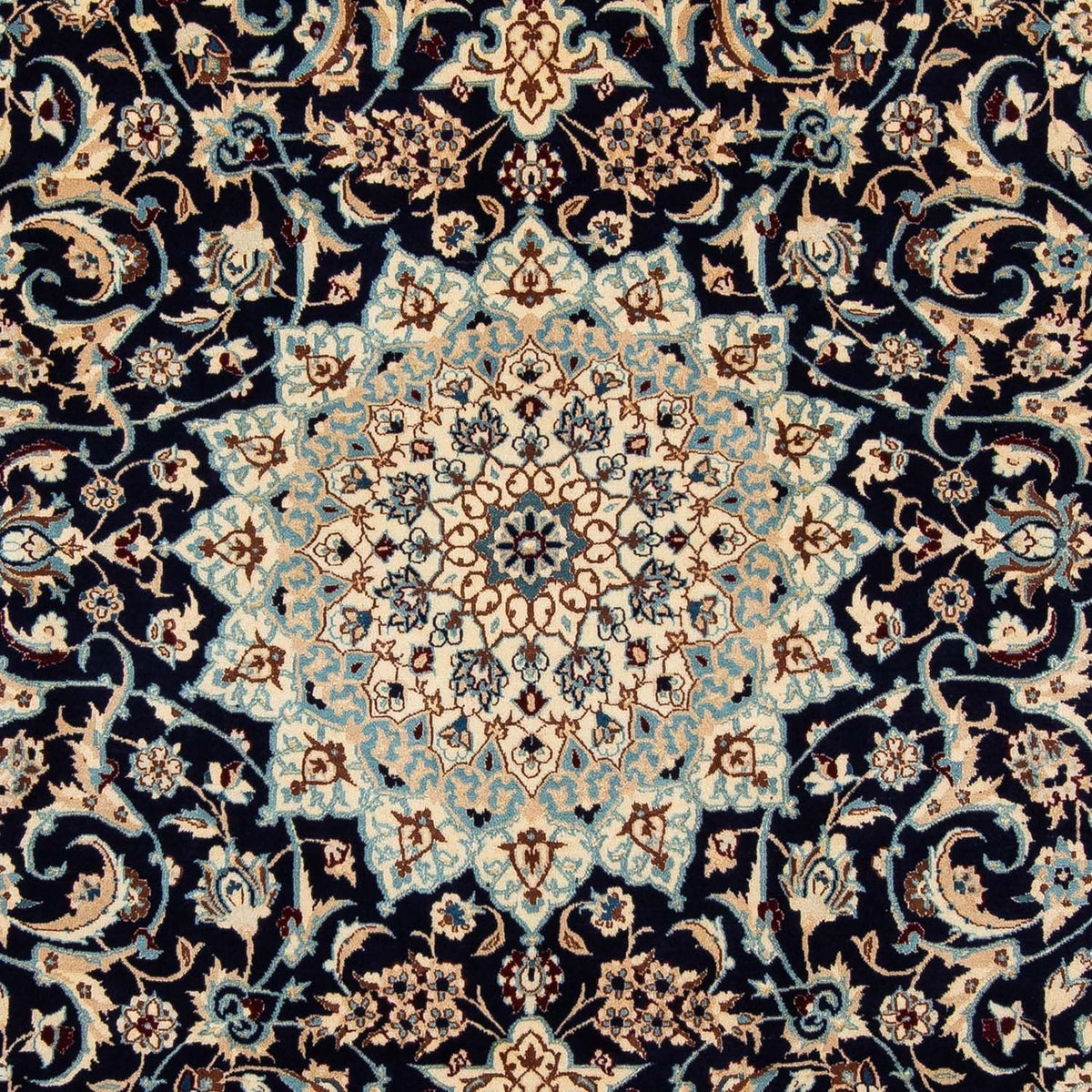 Persisk matta - Nain - 302 x 199 cm - svart