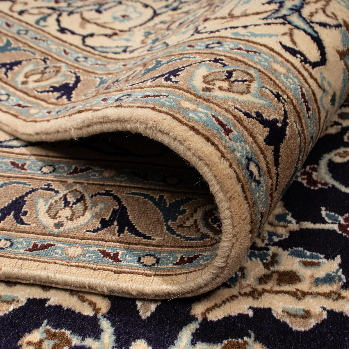 Persisk matta - Nain - 280 x 199 cm - mörkblå