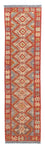 Runner Kelim Carpet - Splash - 298 x 77 cm - röd
