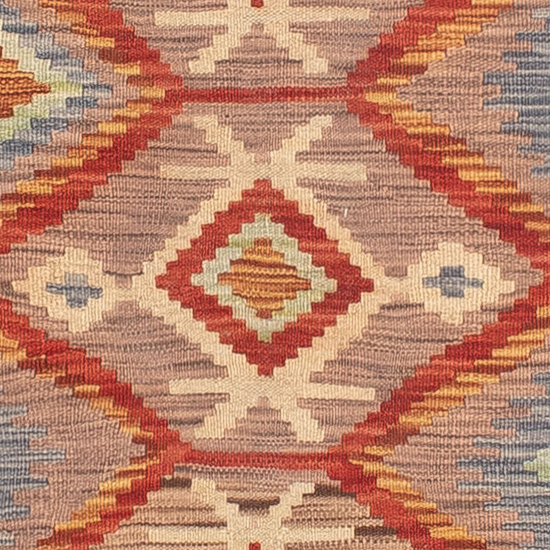 Runner Kelim Carpet - Splash - 298 x 77 cm - röd