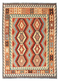 Kelim Carpet - orientalisk matta - 198 x 152 cm - röd