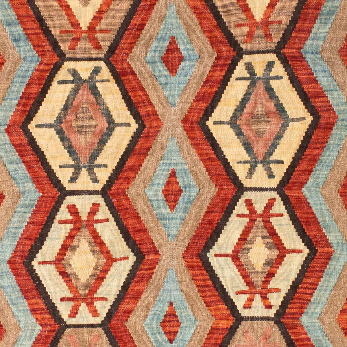 Kelim Carpet - orientalisk matta - 198 x 152 cm - röd