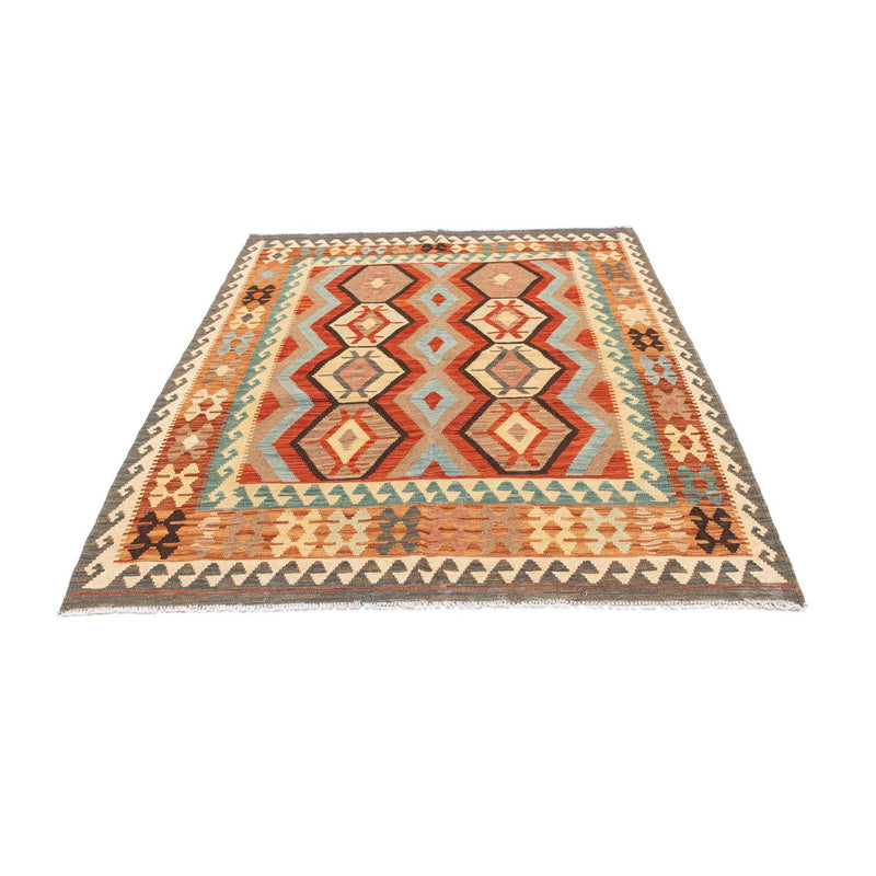 Kelim Carpet - orientalisk matta - 198 x 152 cm - röd