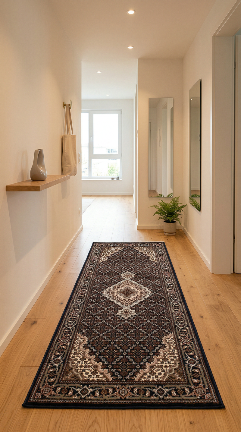 Runner Persisk matta - Tabriz - 199 x 81 cm - mörkblå