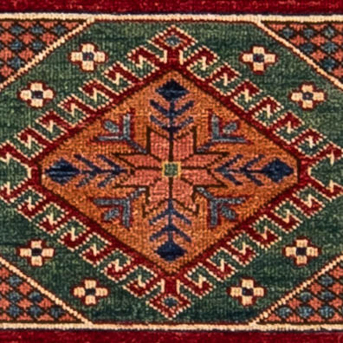 Runner Ziegler Carpet - Kazak - 327 x 79 cm - mörkröd