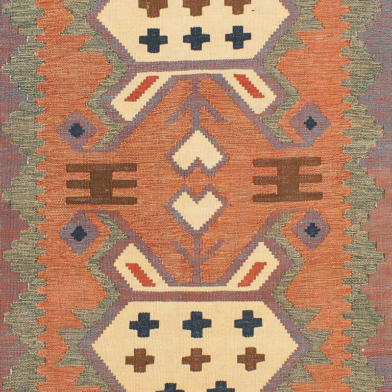 Kelim Carpet - orientalisk matta - 205 x 144 cm - flerfärgad