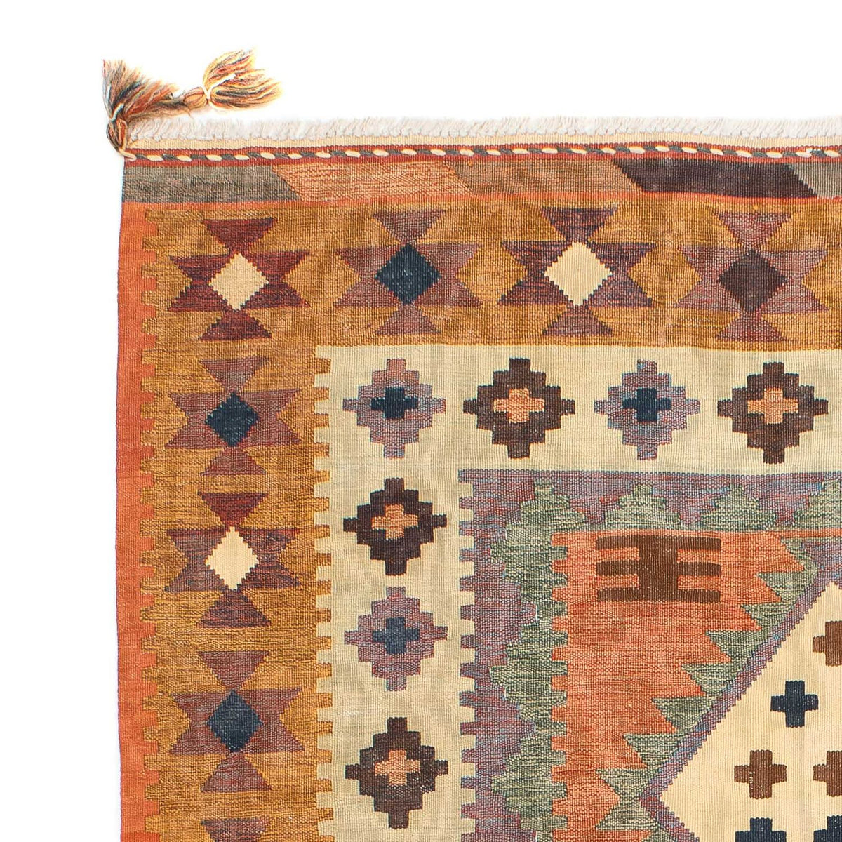 Kelim Carpet - orientalisk matta - 205 x 144 cm - flerfärgad