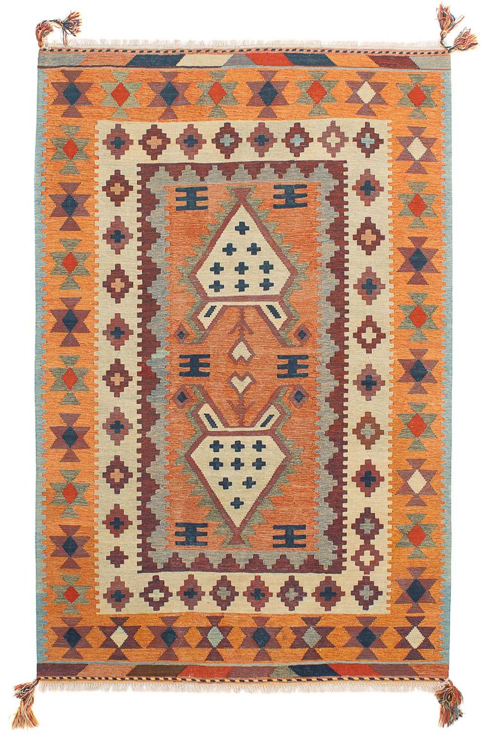 Kelim Carpet - orientalisk matta - 212 x 143 cm - flerfärgad