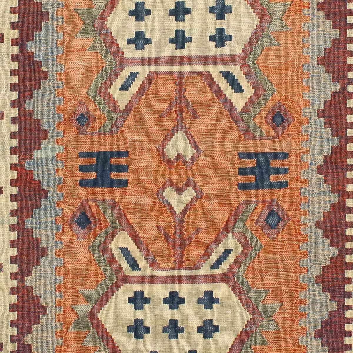 Kelim Carpet - orientalisk matta - 212 x 143 cm - flerfärgad
