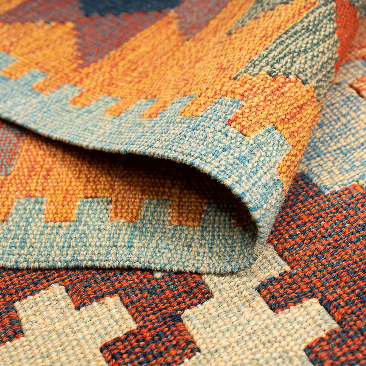 Kelim Carpet - orientalisk matta - 212 x 143 cm - flerfärgad