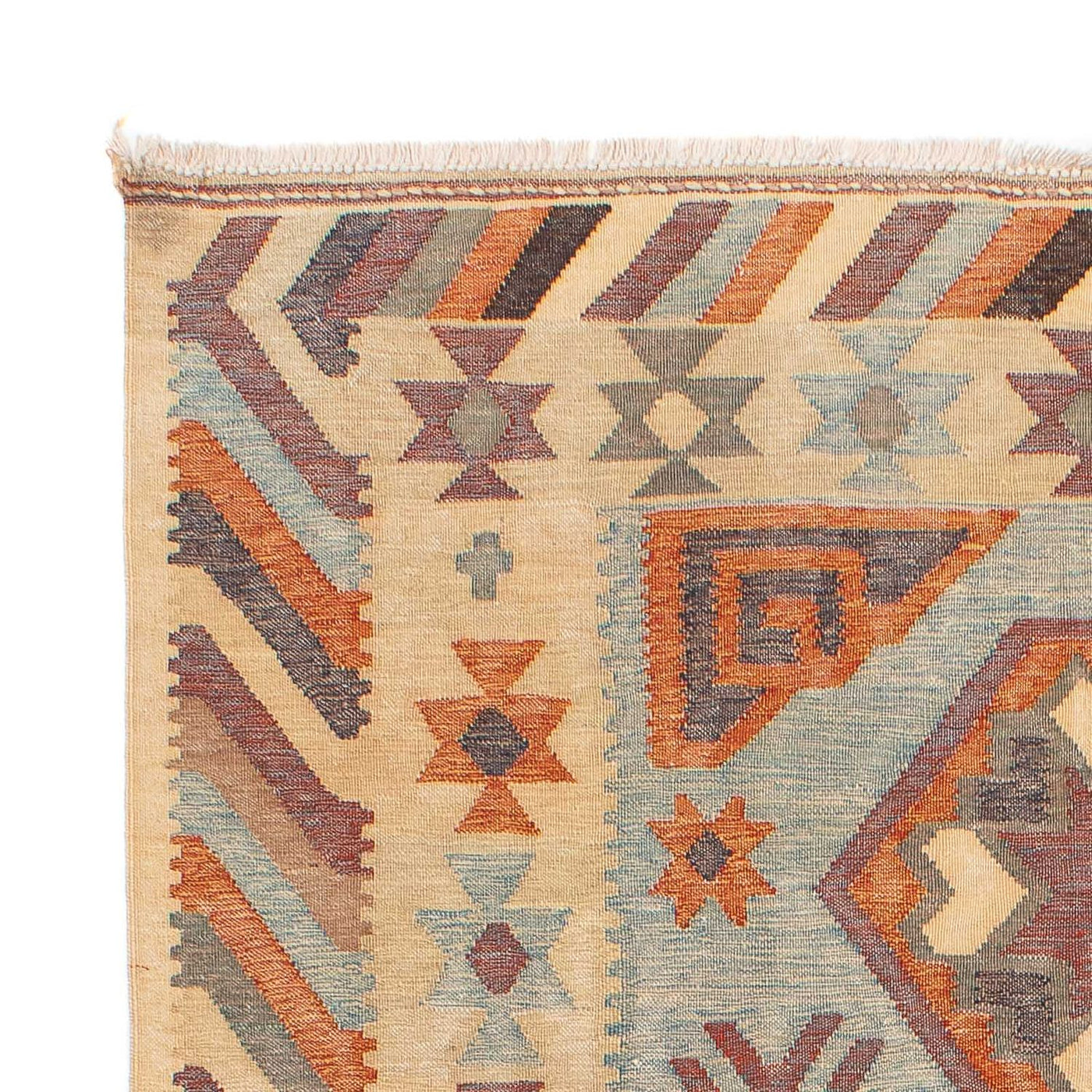 Kelim Carpet - orientalisk matta - 204 x 147 cm - flerfärgad