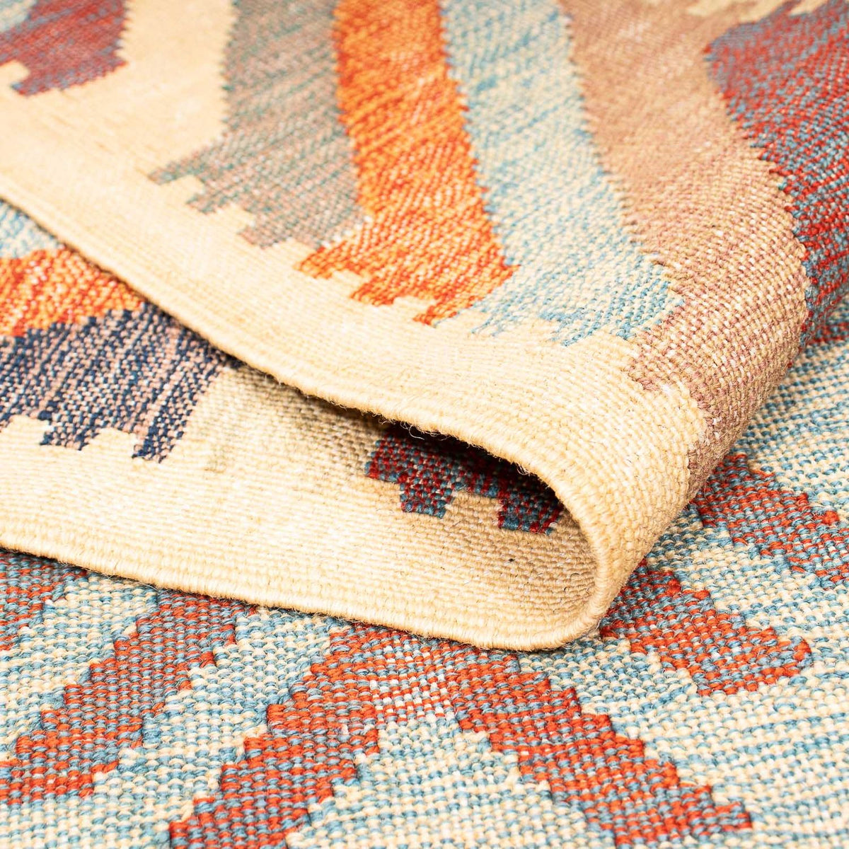 Kelim Carpet - orientalisk matta - 204 x 147 cm - flerfärgad