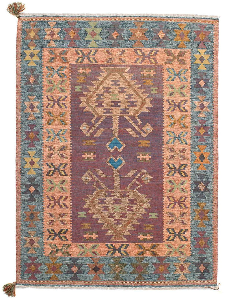 Kelim Carpet - orientalisk matta - 207 x 151 cm - flerfärgad