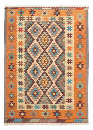 Kelim Carpet - orientalisk matta - 210 x 149 cm - flerfärgad