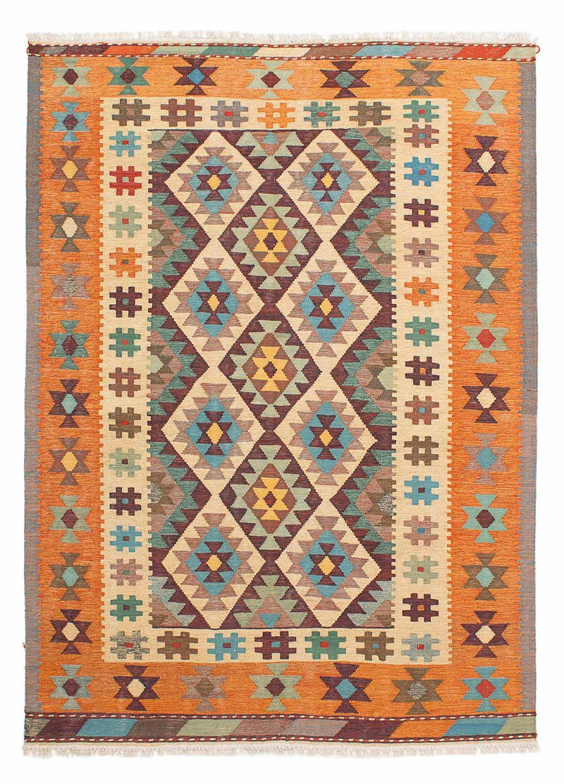 Kelim Carpet - orientalisk matta - 210 x 149 cm - flerfärgad