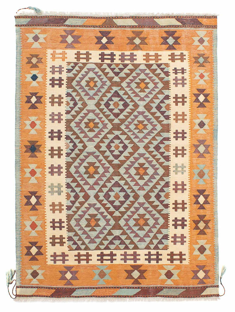 Kelim Carpet - orientalisk matta - 197 x 144 cm - flerfärgad