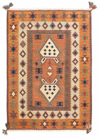 Kelim Carpet - orientalisk matta - 200 x 144 cm - brun