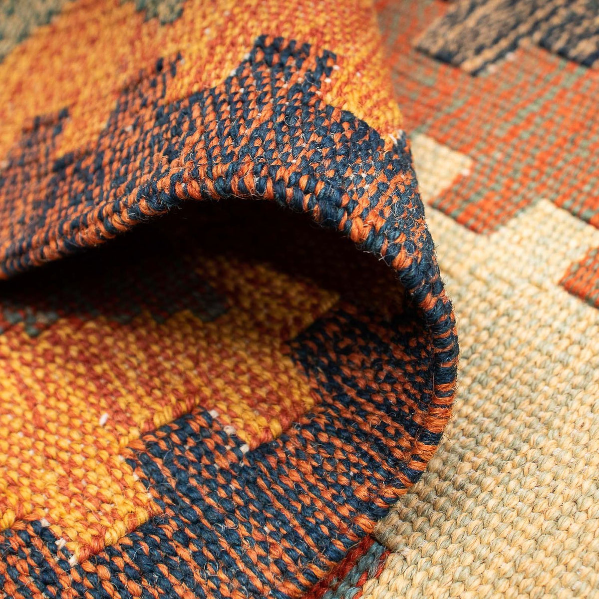 Kelim Carpet - orientalisk matta - 200 x 144 cm - brun