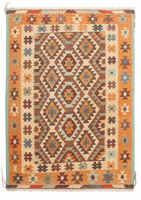 Kelim Carpet - orientalisk matta - 212 x 152 cm - flerfärgad