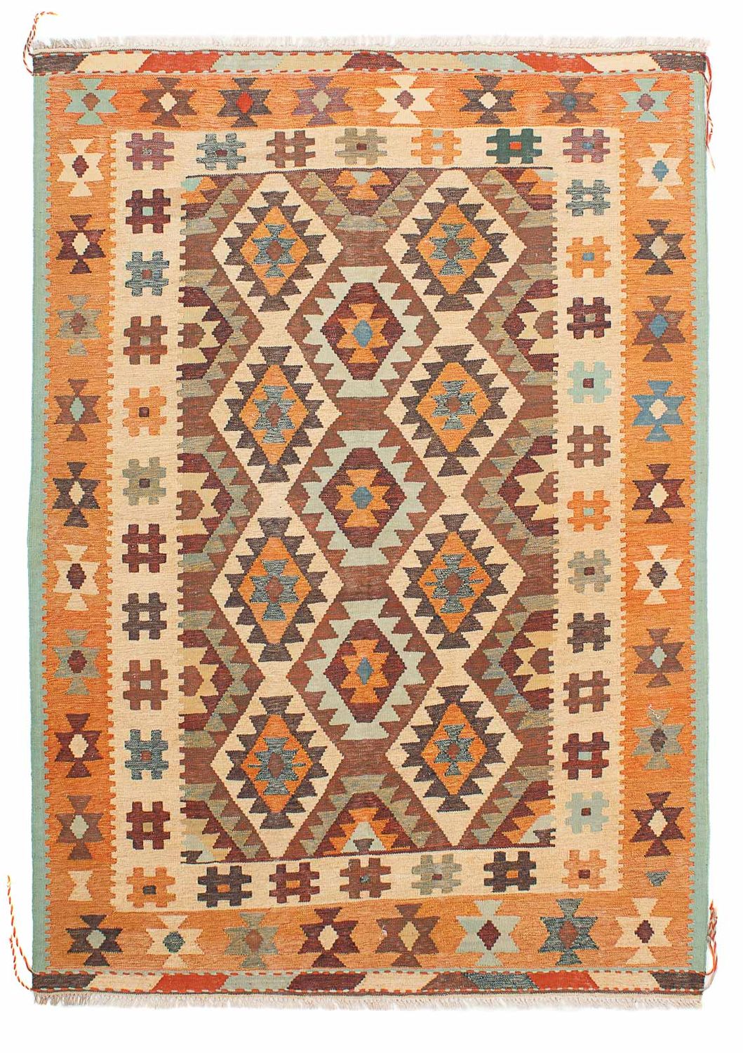 Kelim Carpet - orientalisk matta - 212 x 152 cm - flerfärgad