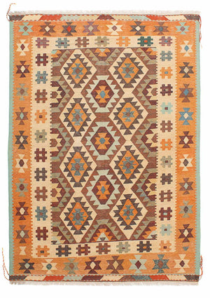 Kelim Carpet - orientalisk matta - 212 x 152 cm - flerfärgad