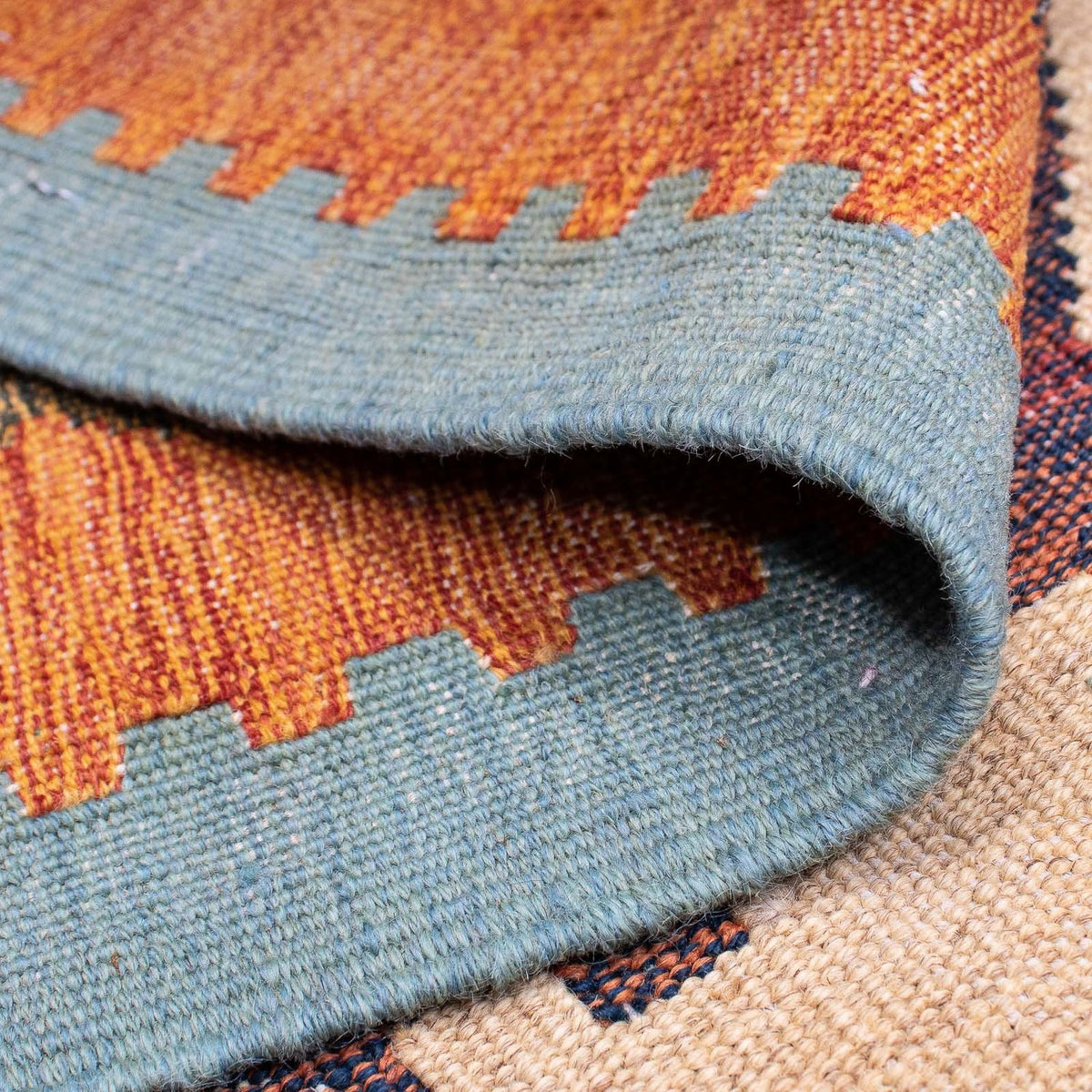 Kelim matta - trendig - 205 x 155 cm - flerfärgad