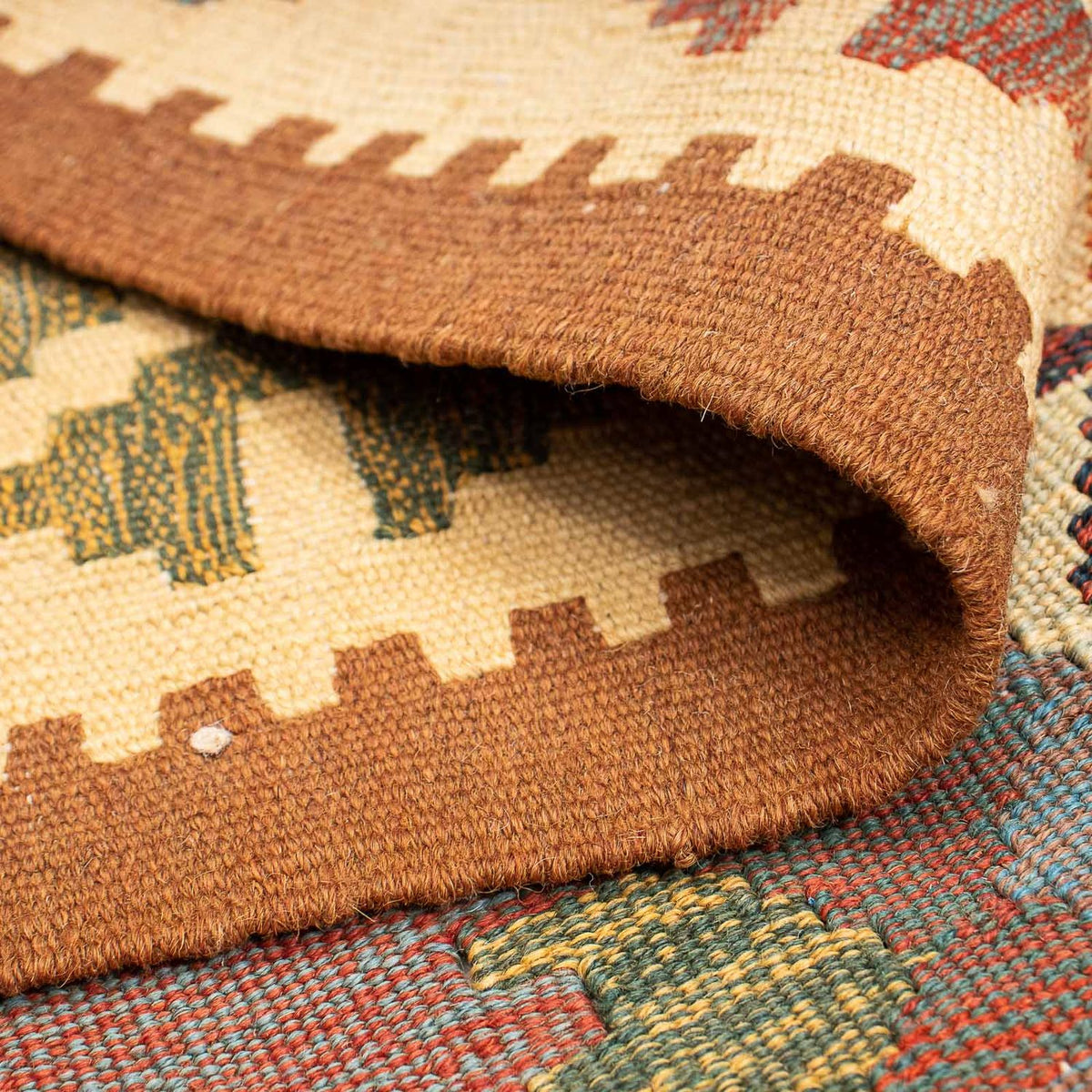 Kelim Carpet - orientalisk matta - 210 x 145 cm - flerfärgad