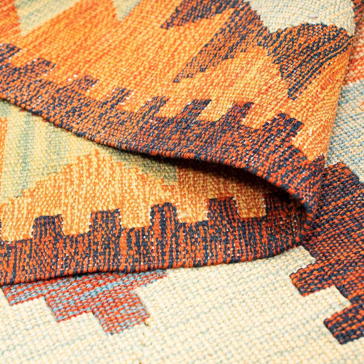 Kelim Carpet - orientalisk matta - 208 x 143 cm - flerfärgad