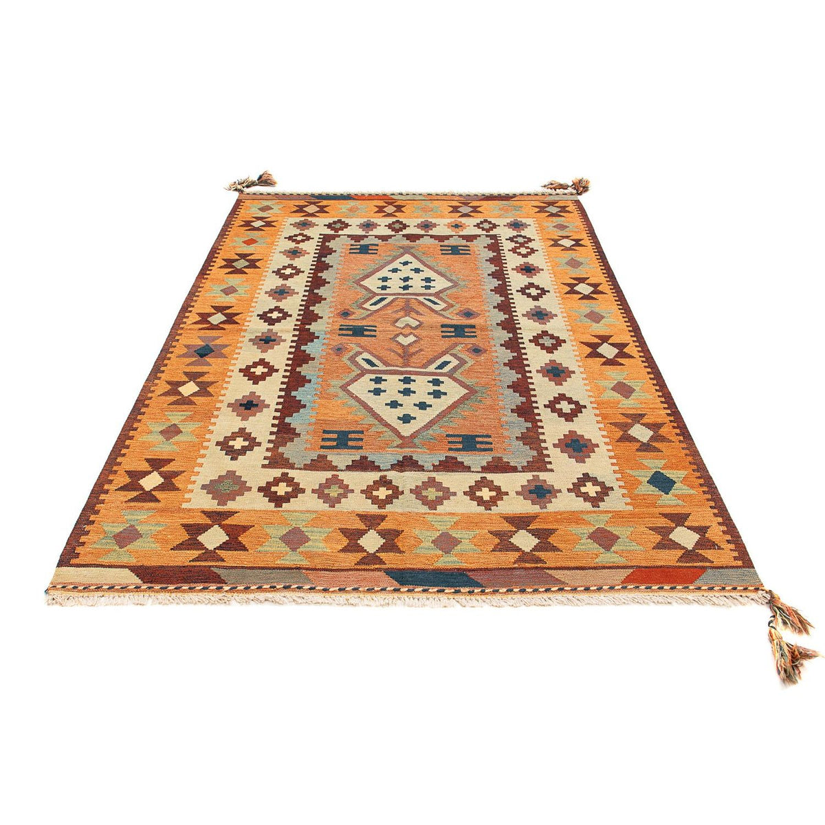 Kelim Carpet - orientalisk matta - 208 x 143 cm - flerfärgad