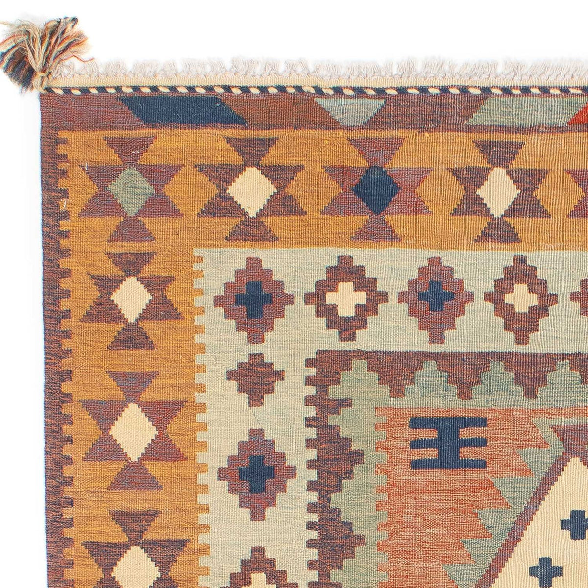 Kelim matta - trendig - 208 x 143 cm - flerfärgad