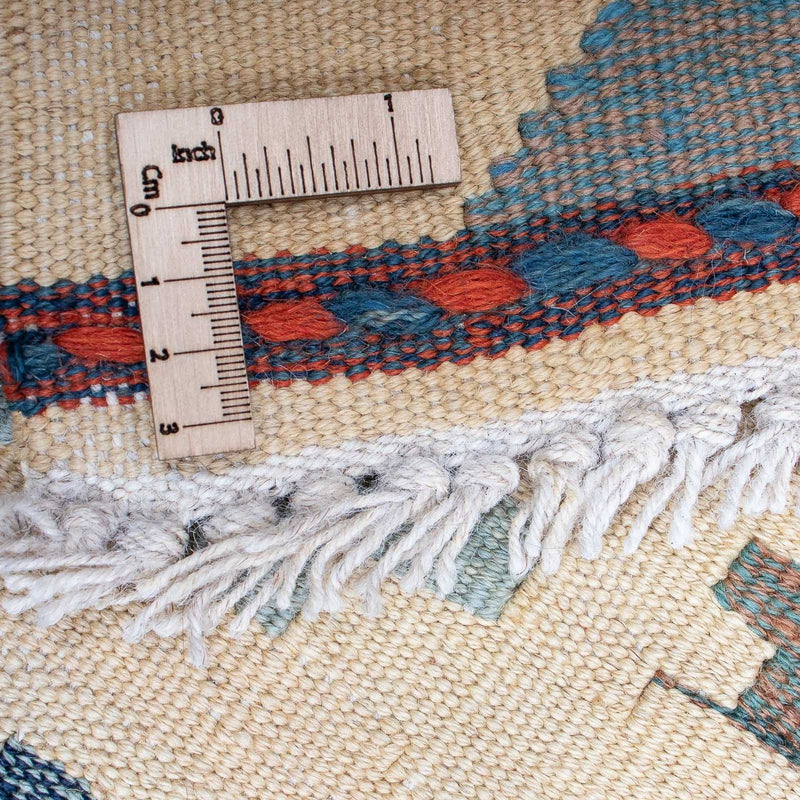 Kelim matta - trendig - 203 x 146 cm - flerfärgad