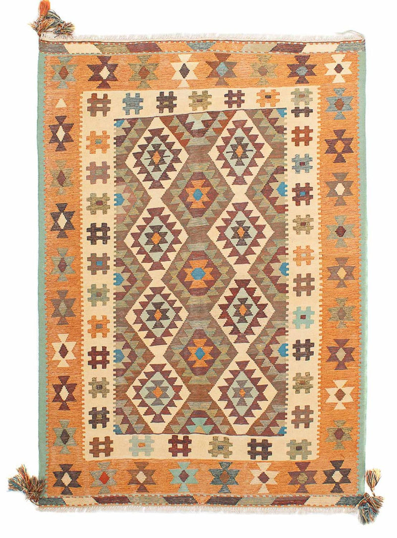 Kelim Carpet - orientalisk matta - 208 x 148 cm - flerfärgad