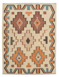 Kelim Carpet - orientalisk matta - 205 x 158 cm - flerfärgad