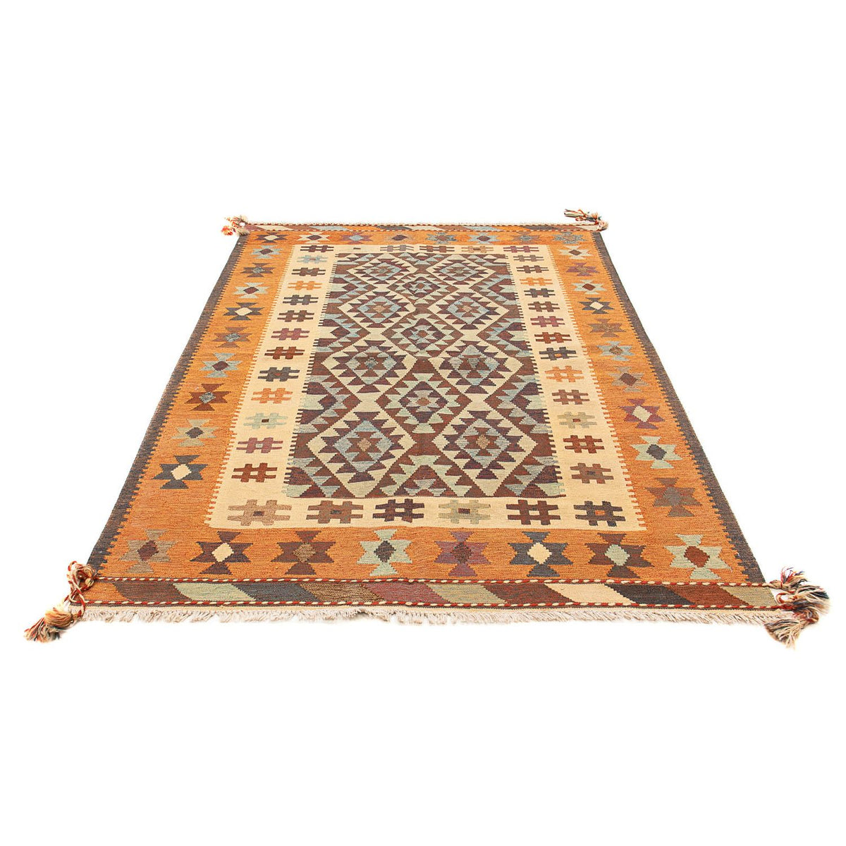 Kelim Carpet - orientalisk matta - 202 x 140 cm - flerfärgad