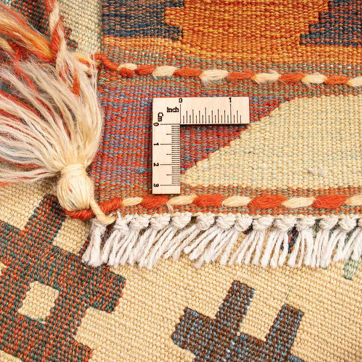 Kelim Carpet - orientalisk matta - 202 x 140 cm - flerfärgad