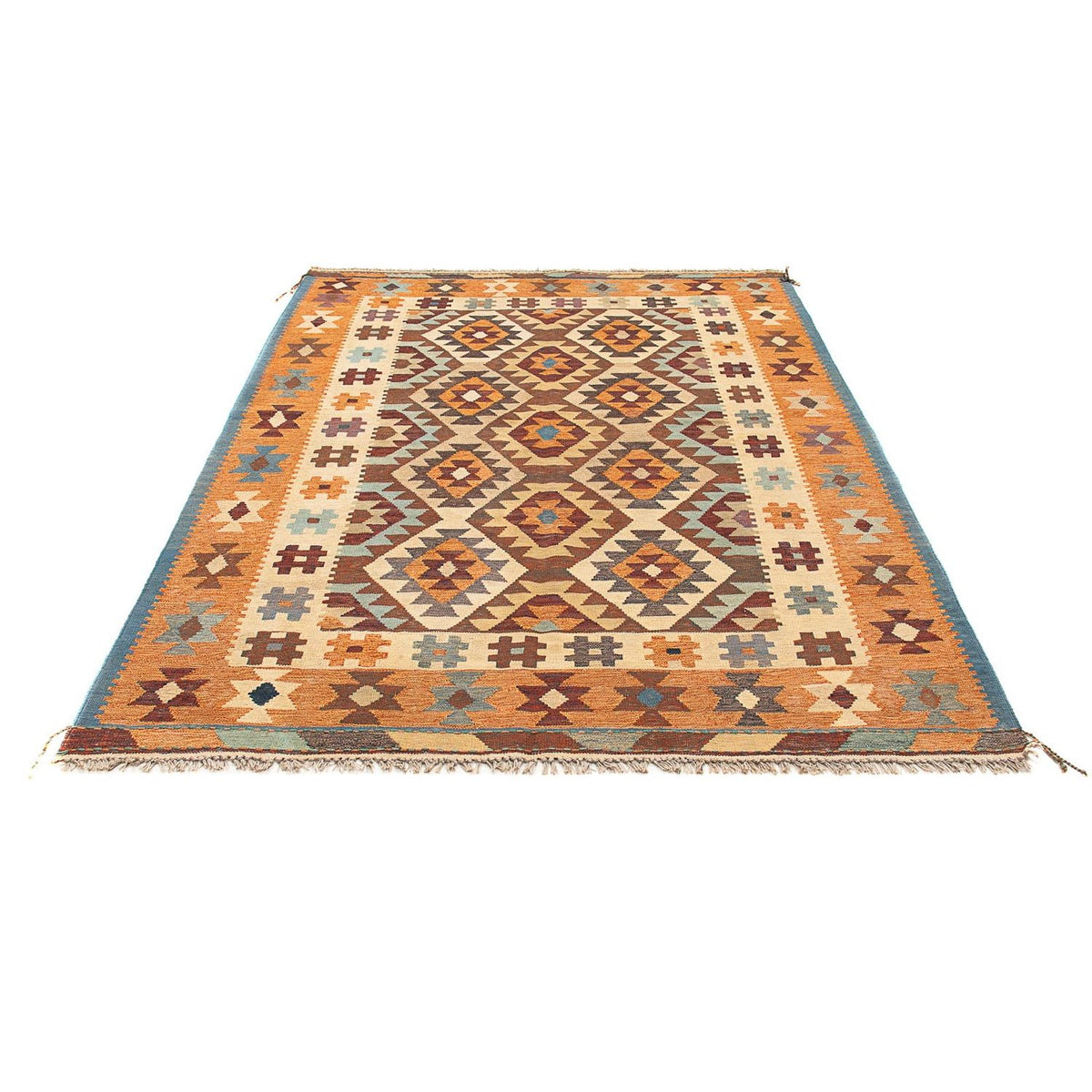 Kelim Carpet - orientalisk matta - 208 x 154 cm - flerfärgad