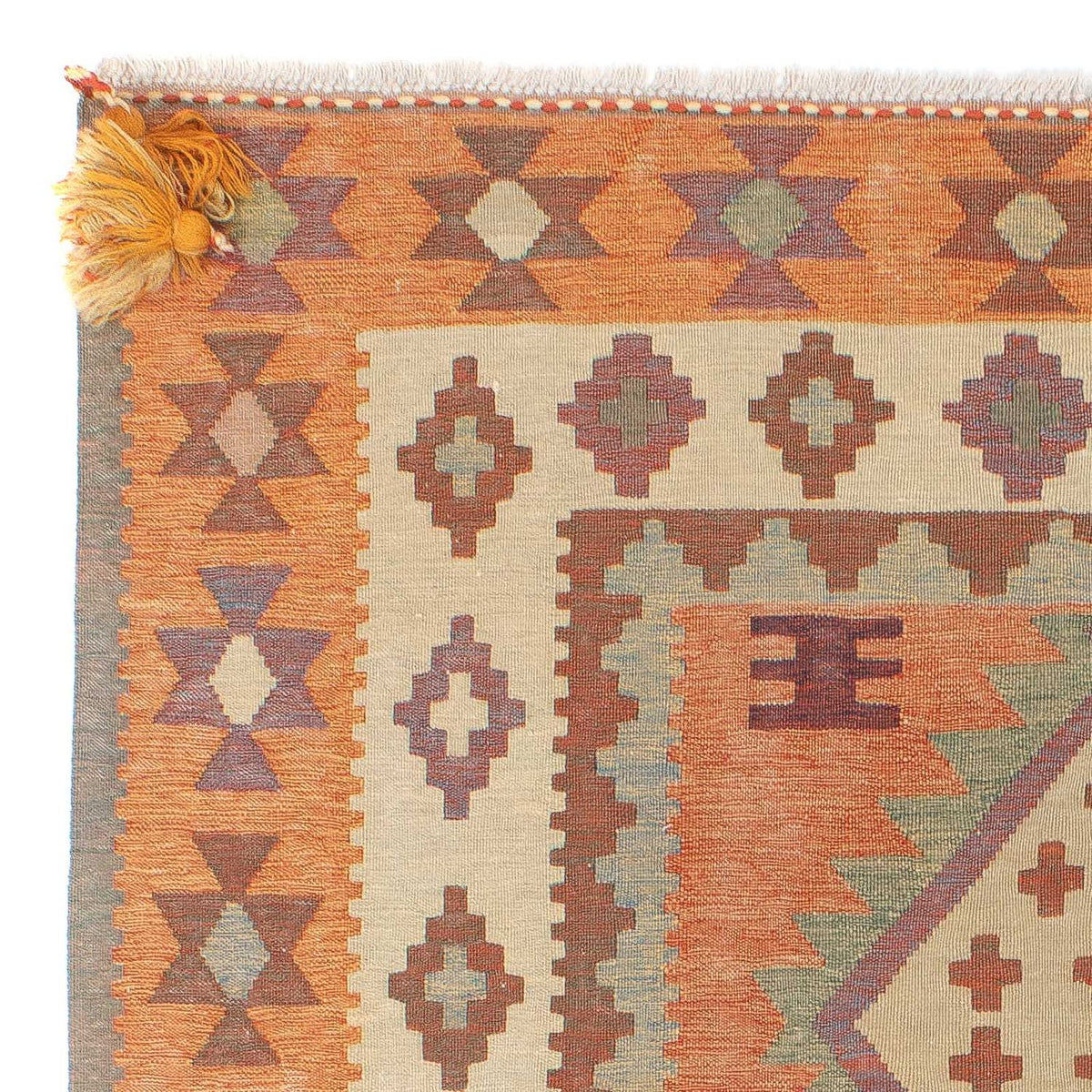 Kelim matta - trendig - 203 x 150 cm - flerfärgad